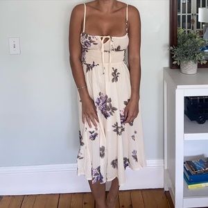 Cream floral dress